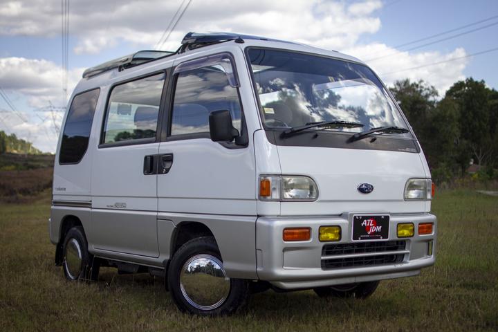 One of ATL-JDM's many JDM Imports / JDM Cars for Sale the 1990 Subaru Sambar Dias Crystal Roof SOLD